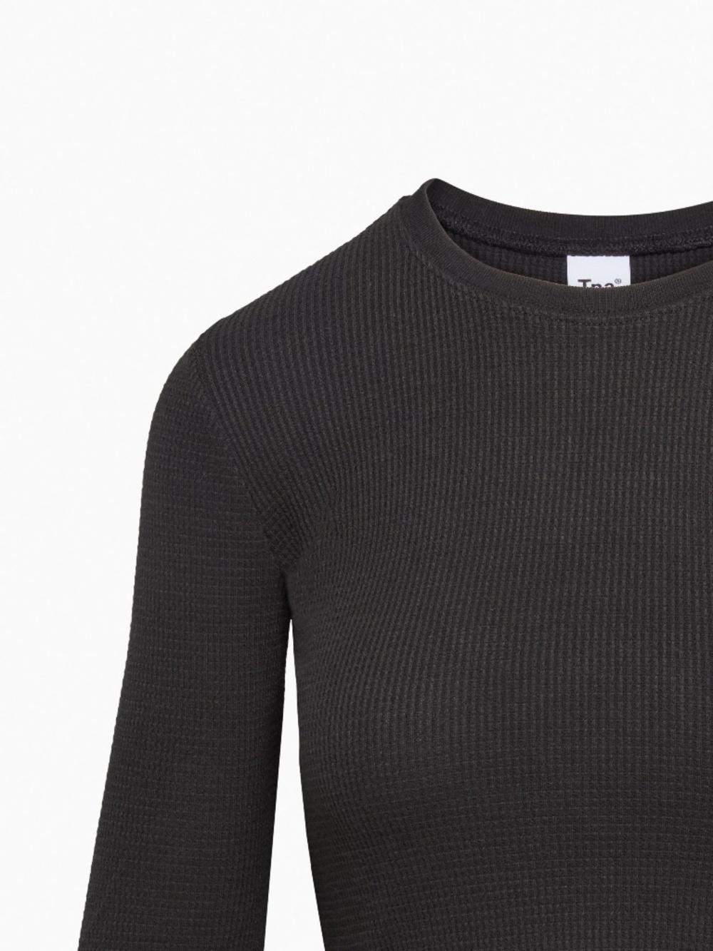 Aritzia waffle cropped long sleeve